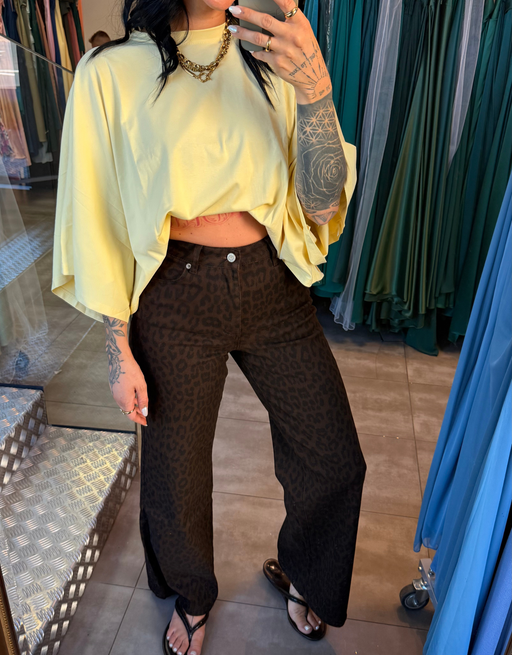wide leg leo chocolate | soft denim
