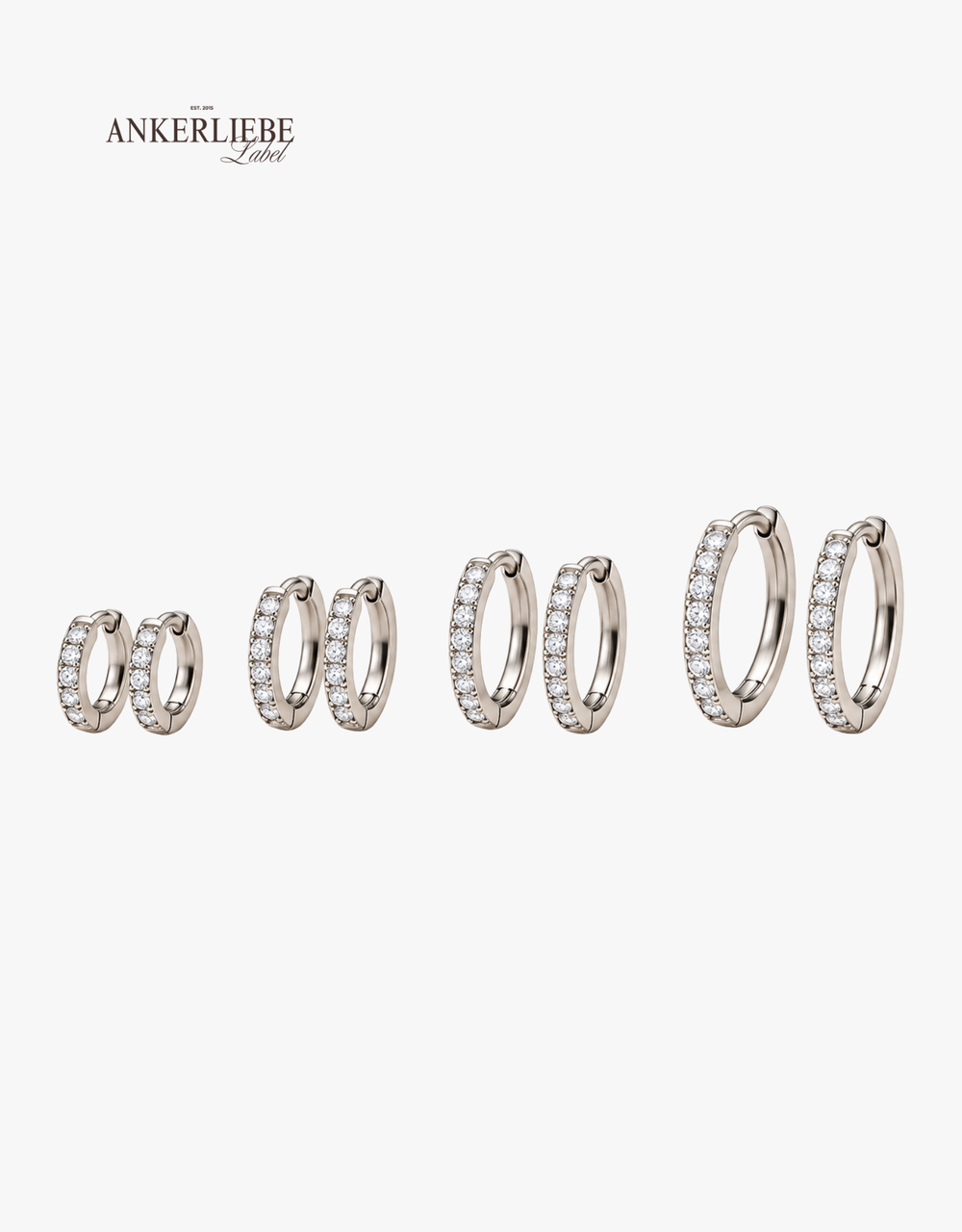 sparkle huggie kreole | silber oder gold