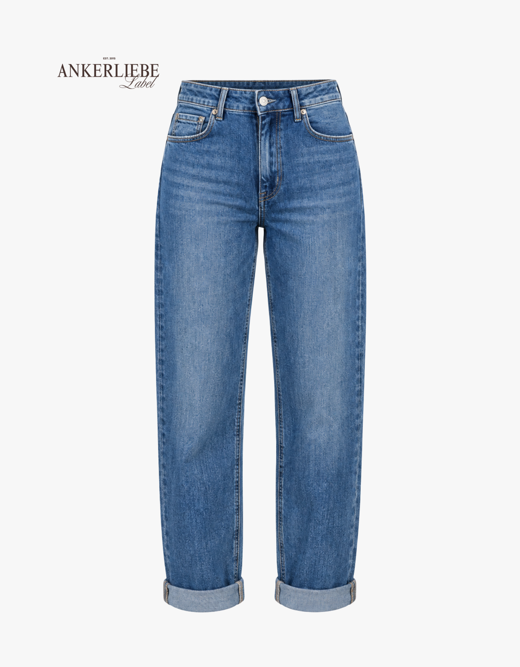 mom jean soft denim | dark blue