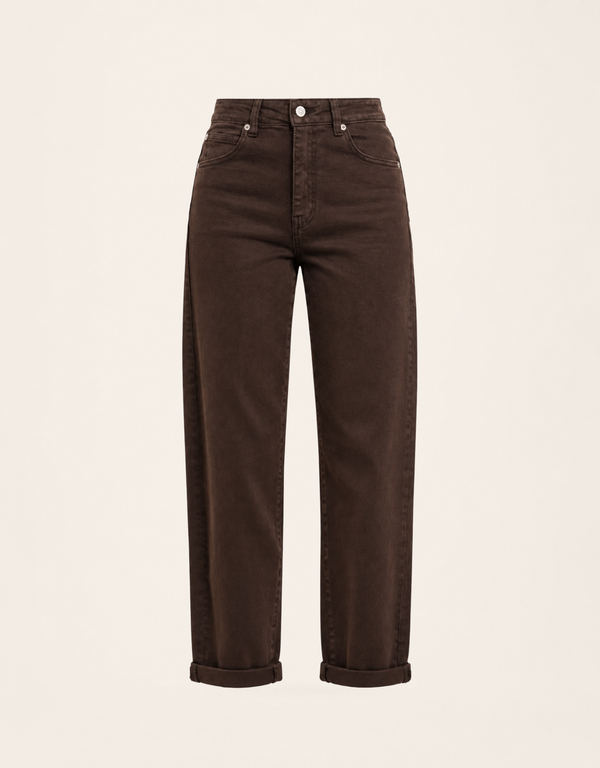mom jean choco | soft denim