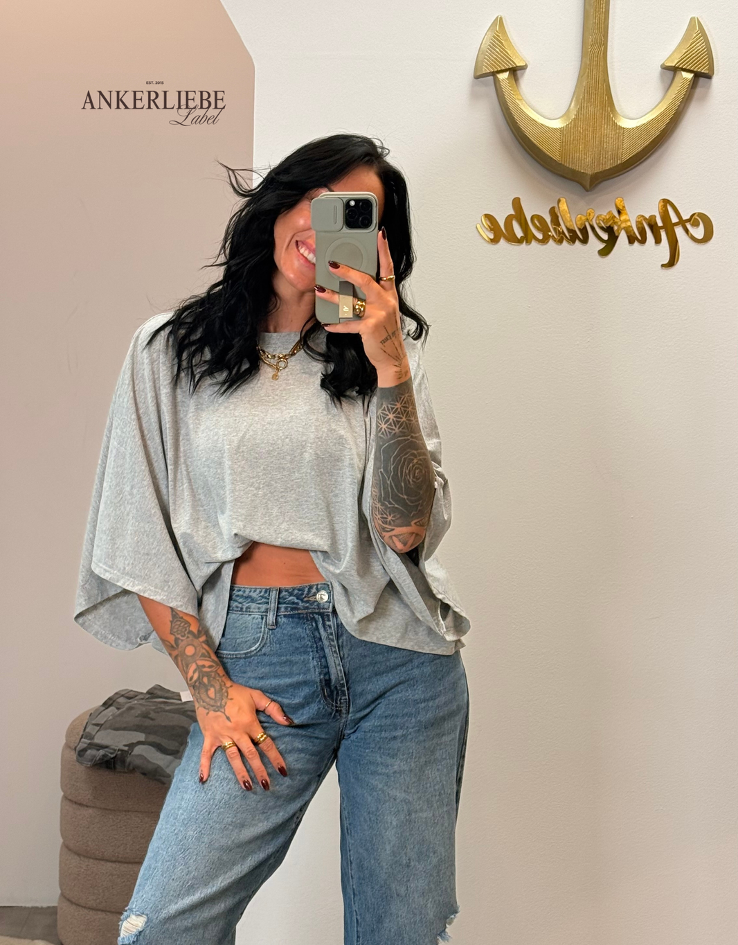 image superlight perfect crop shirt | oversized | hellgrau