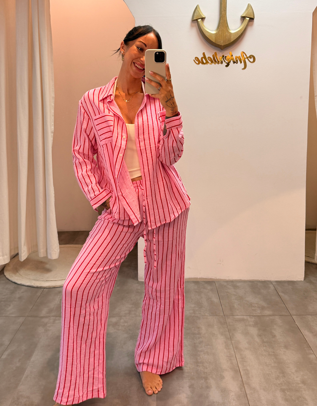 musselin hose | rouge