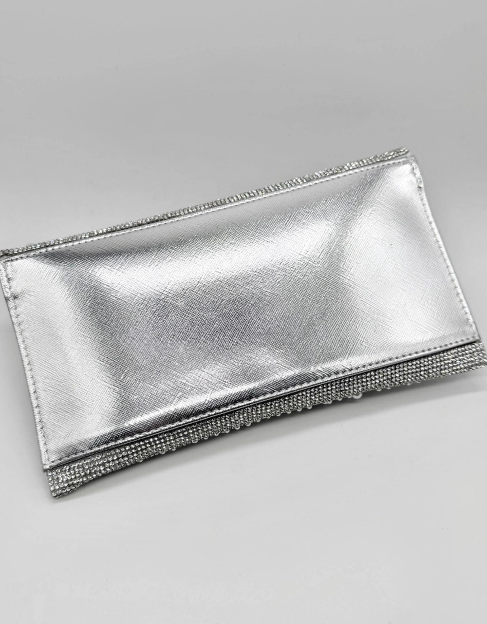 perlen clutch flach