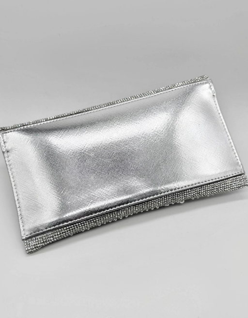 perlen clutch flach