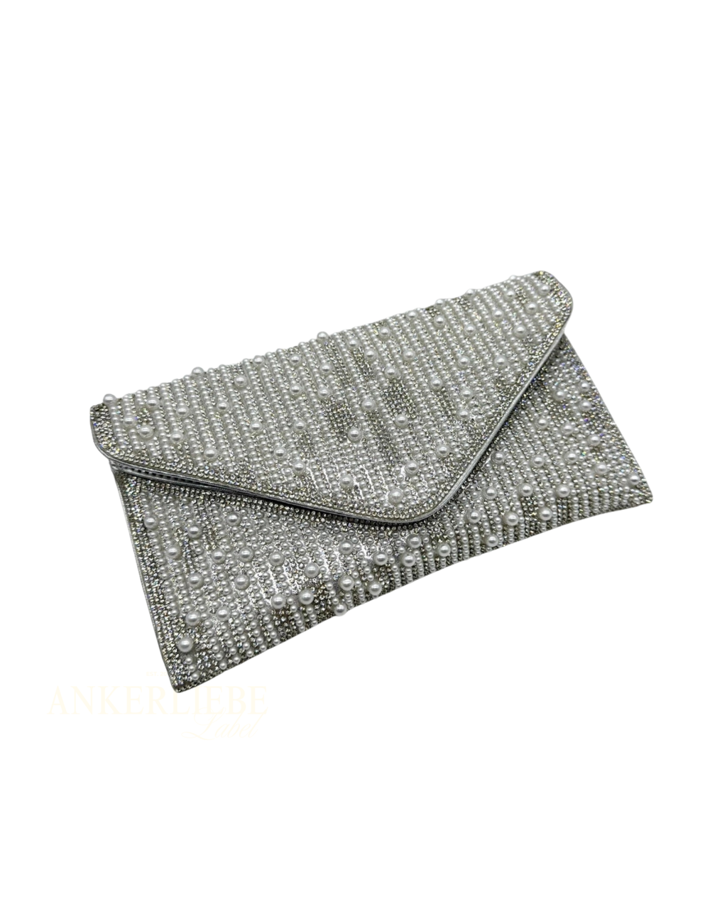 perlen clutch flach
