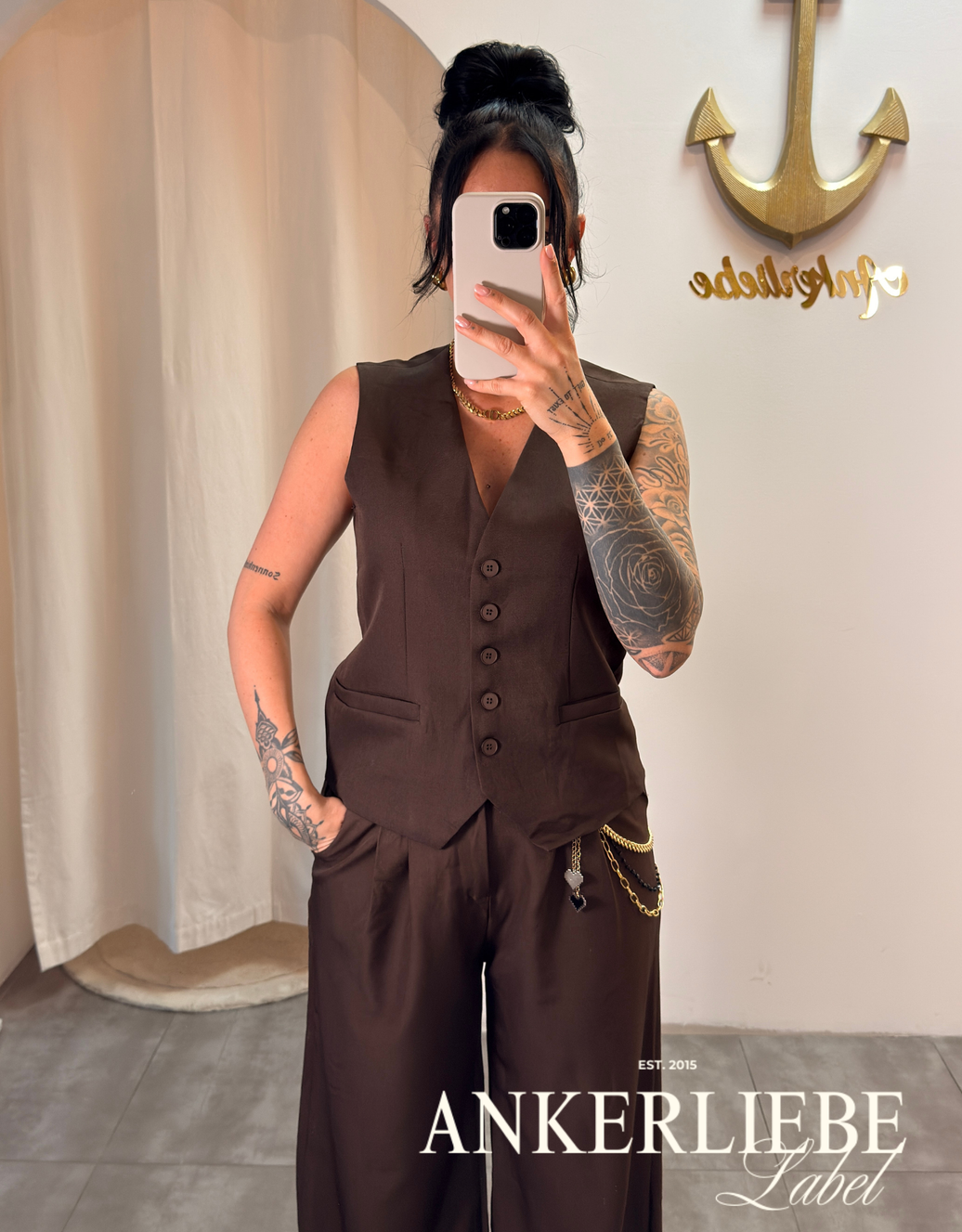 ärmellose anzugweste | choco