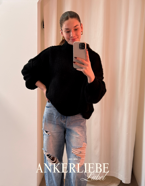 Oversize Statement Pullover | schwarz