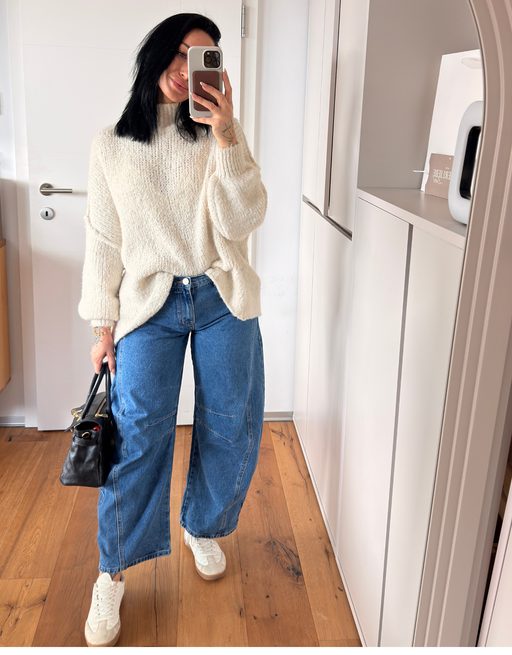 Oversize Statement Pullover | creme