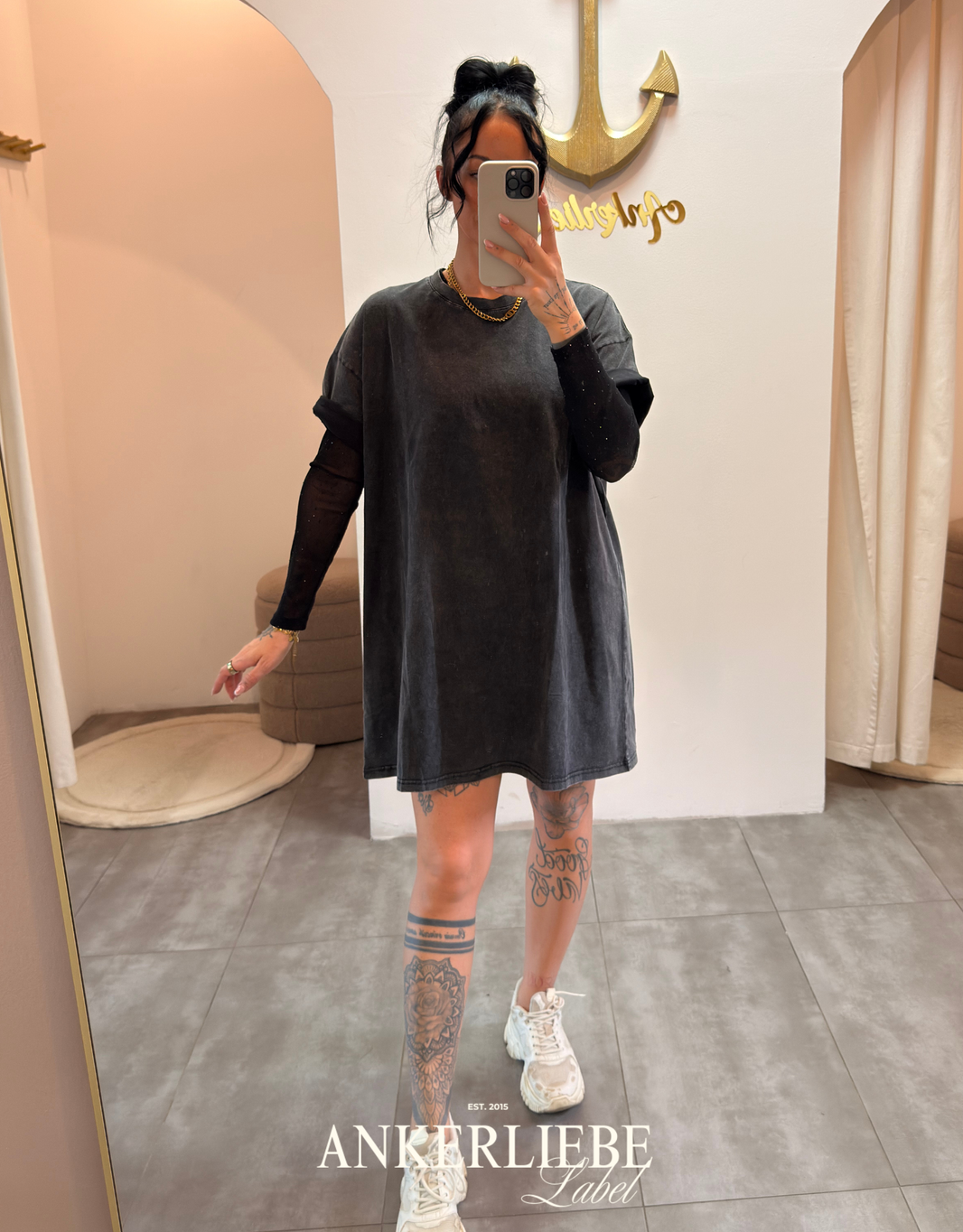 image oversized shirtkleid | washed grey
