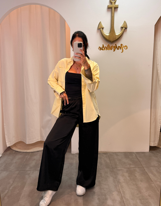 oversized hemdbluse | butteryellow