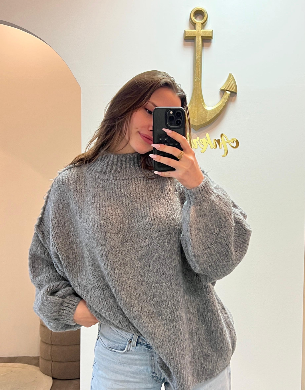 image Oversize Statement Pullover | dunkelgrau