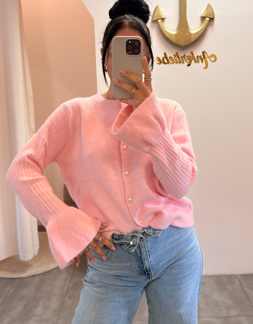 pearly cardigan | rosa