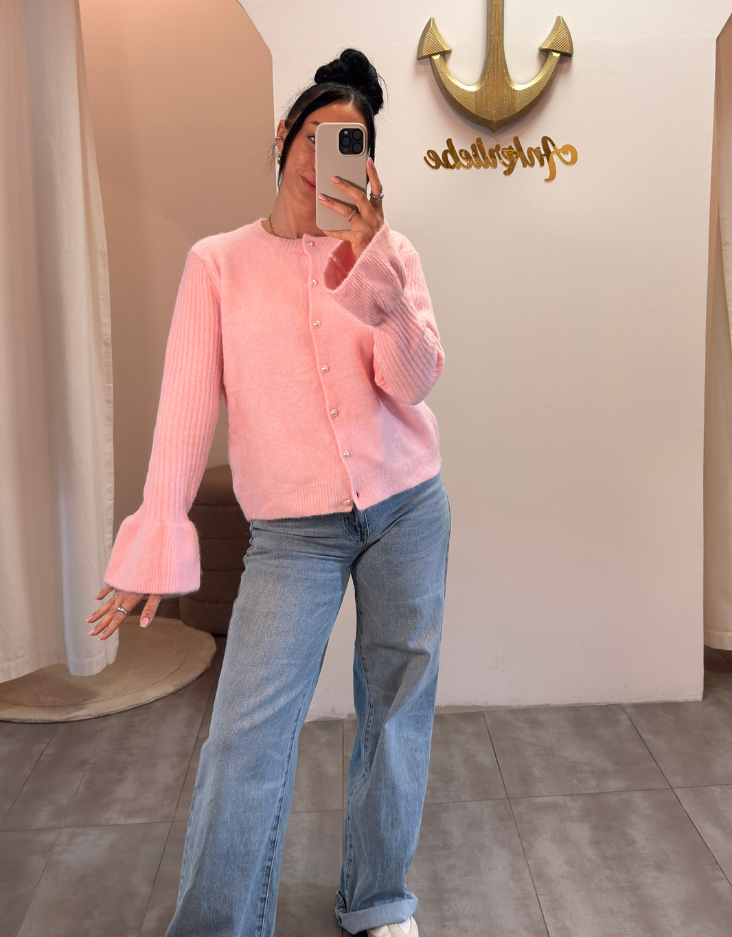 image pearly cardigan | rosa