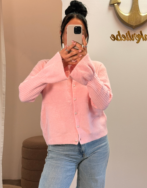 pearly cardigan | rosa