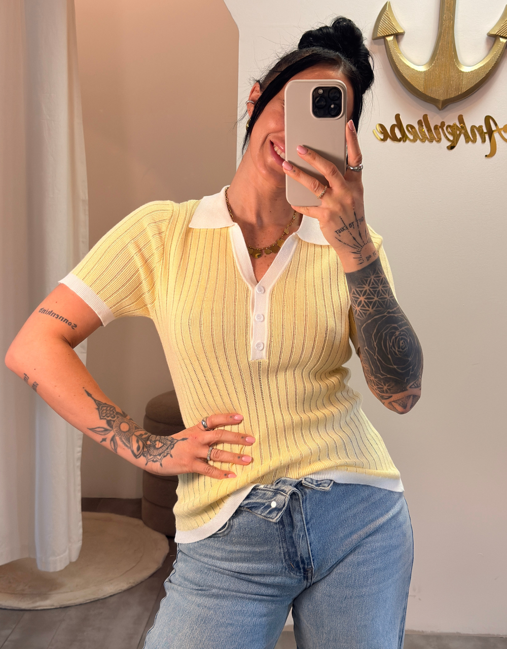 Poloshirt | butter yellow
