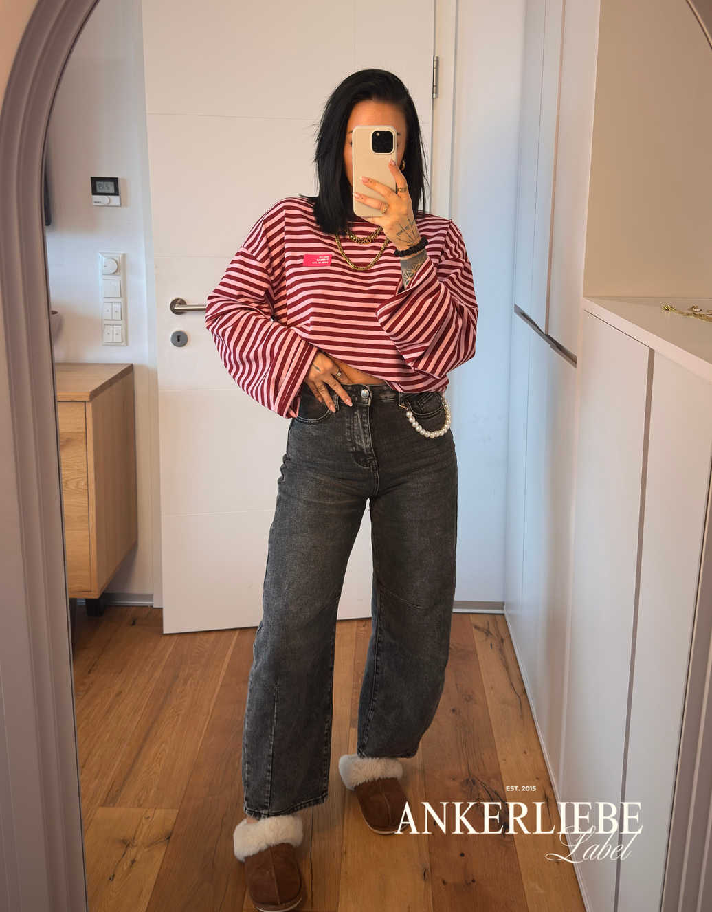 high rise ballon jean | washed grey