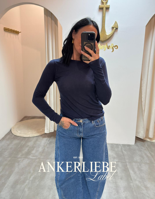 soft cashmere langarmshirt | einfarbig