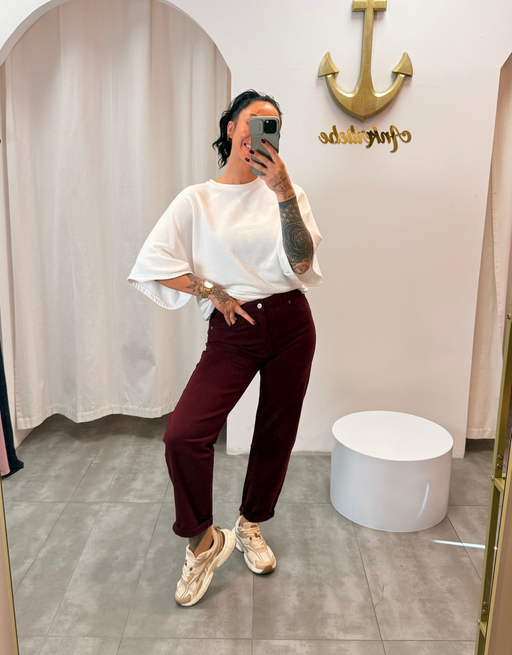 cotton perfect crop shirt | oversized | ecru