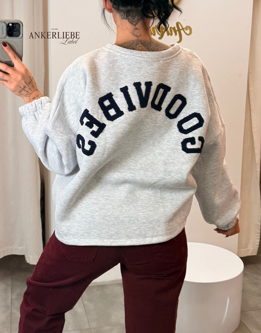 good vibes sweater | grau