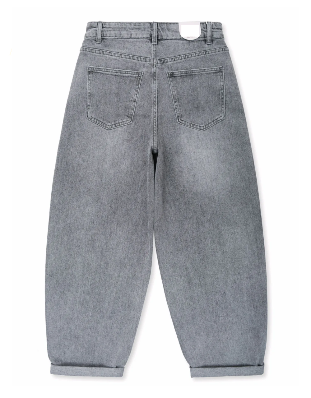 soft denim ballon jean | washed grey