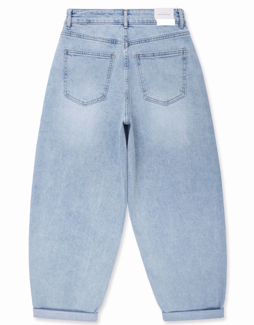 soft denim ballon jean | perfect blue