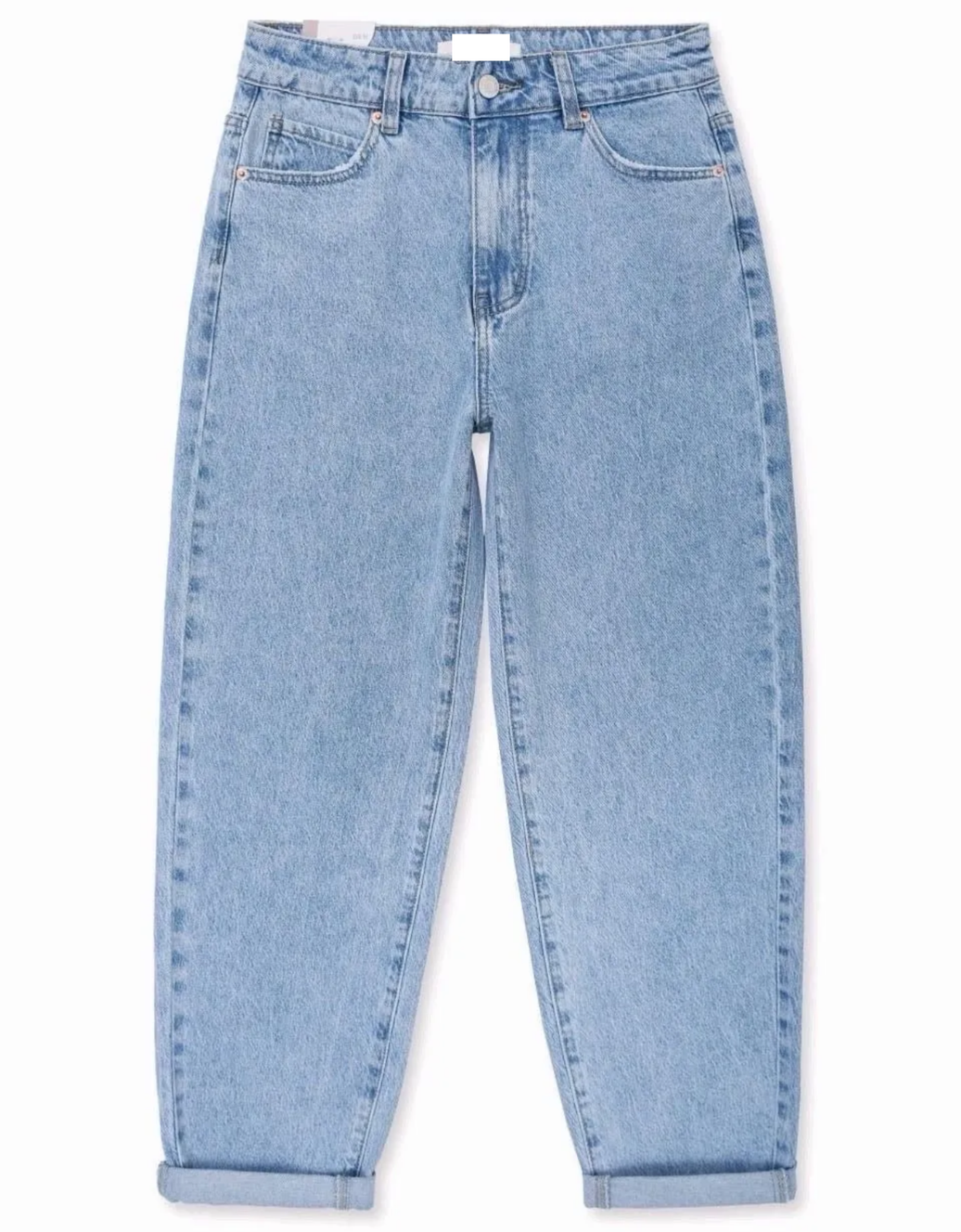 mom jean | washed blue