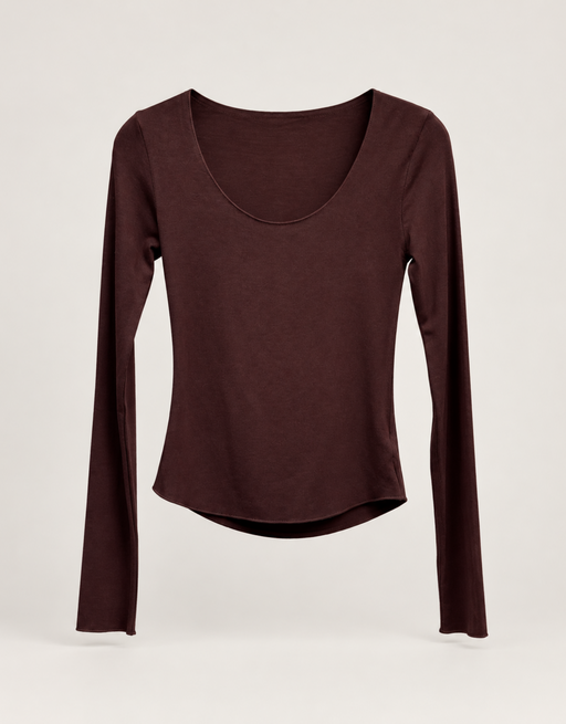 the everyday fit | rundhals longsleeve | burgund