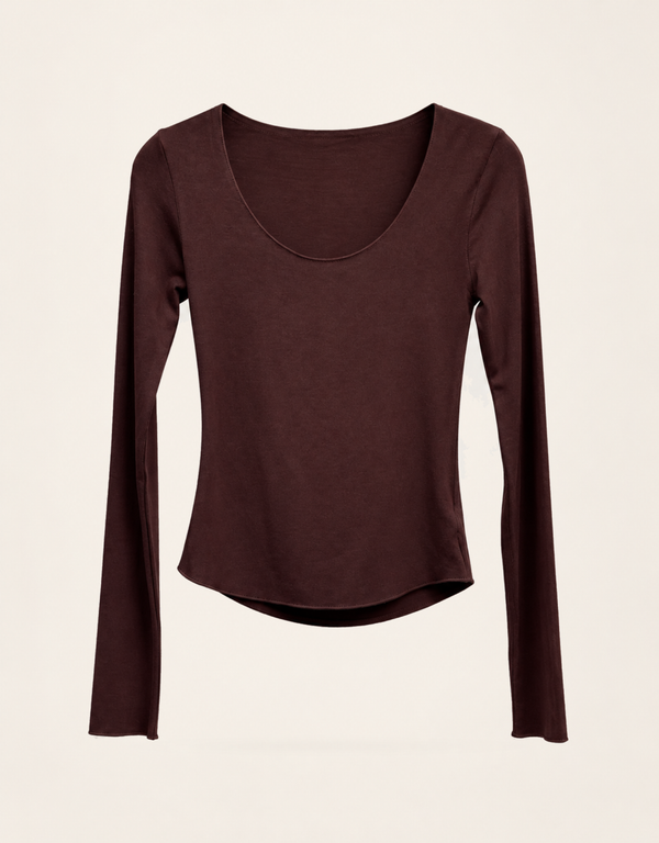 the everyday fit | rundhals longsleeve | burgund