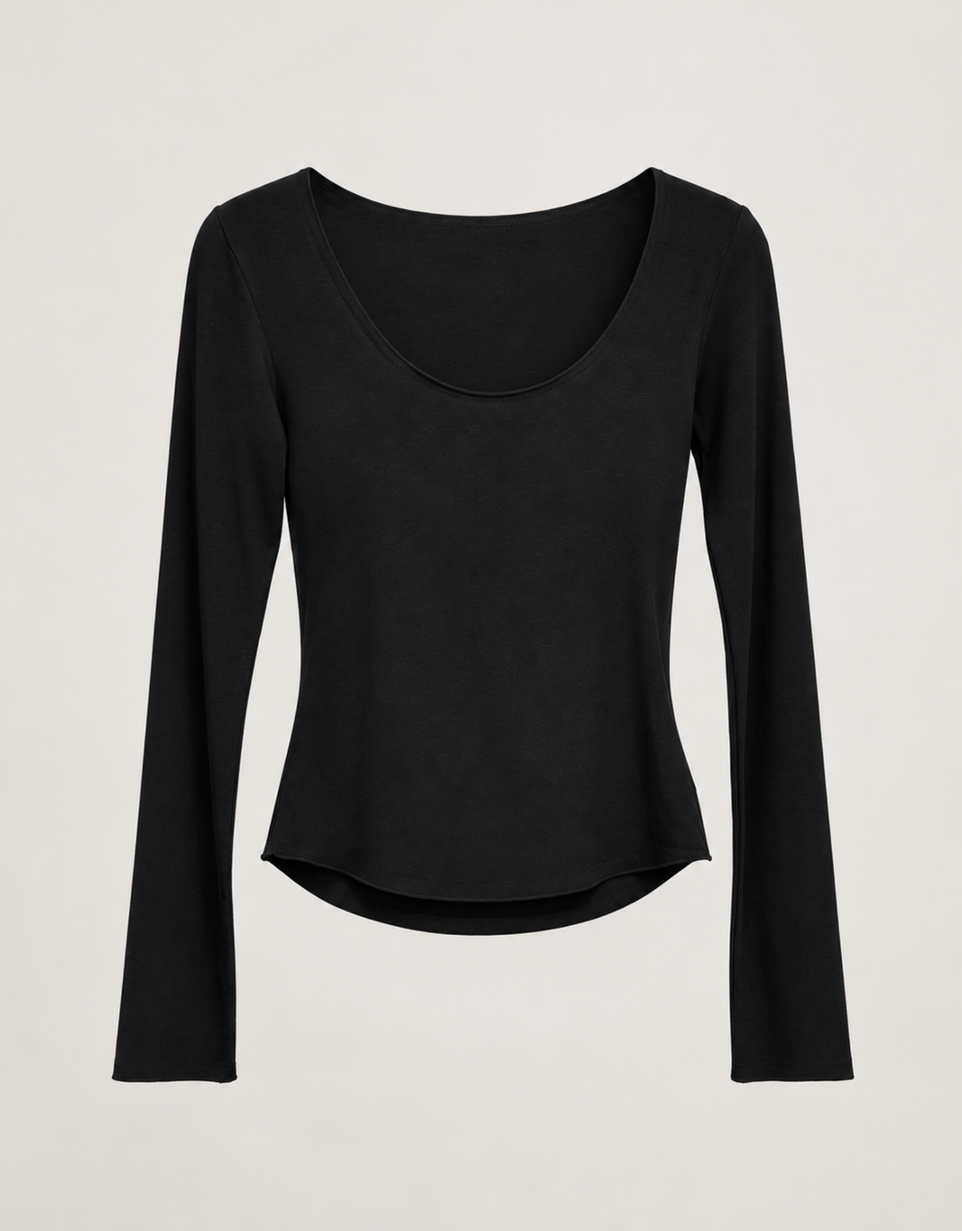 the everyday fit | rundhals longsleeve | schwarz