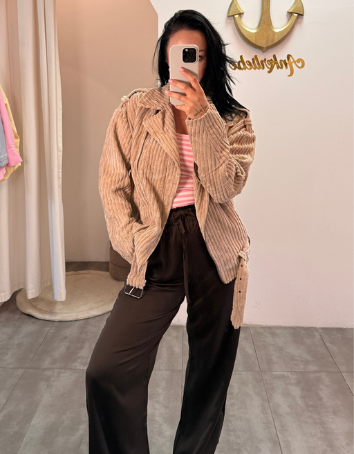 lockere satinhose | schoko