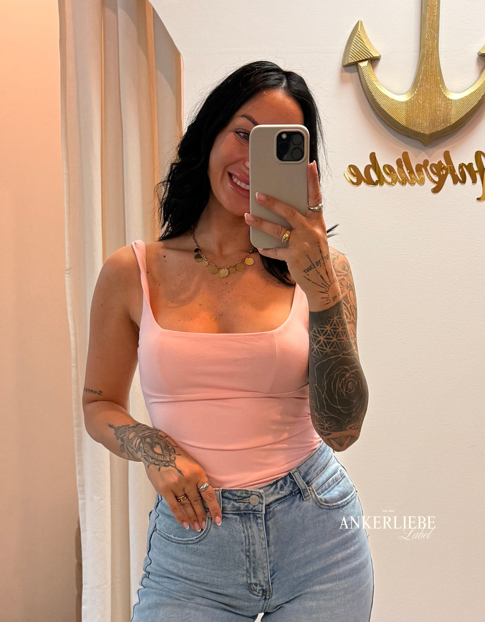 fine backless top | rosa
