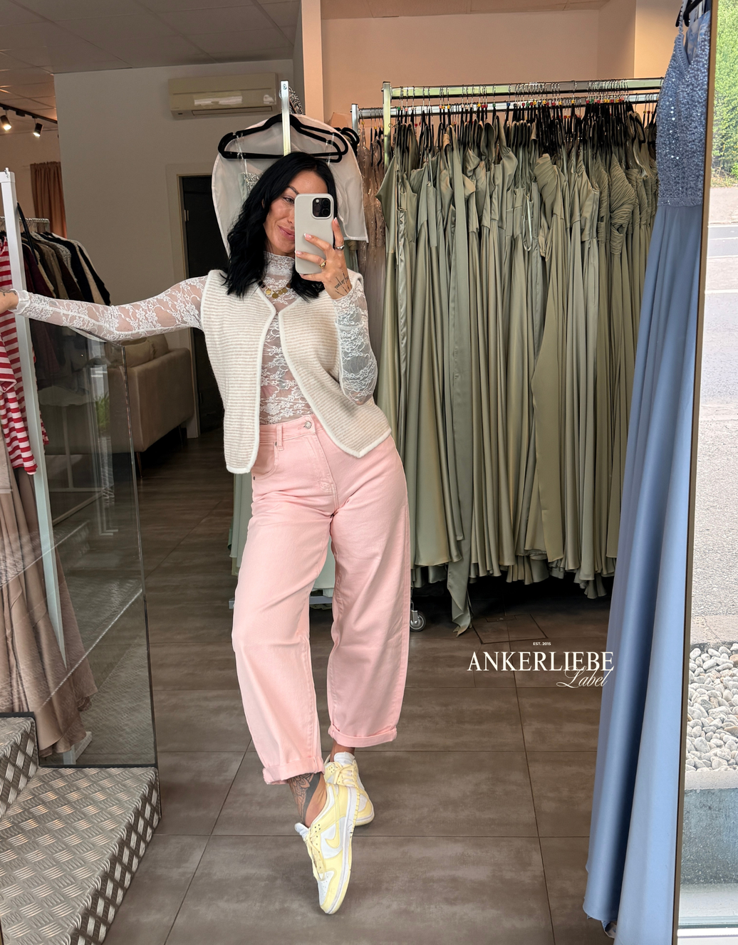 soft denim ballon jean | rosa