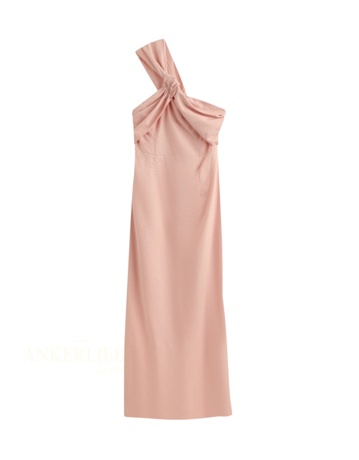 leinenkleid oneshoulder | rosa