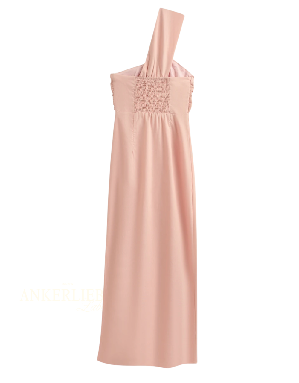 leinenkleid oneshoulder | rosa