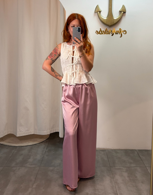 leichte satinhose | rosa