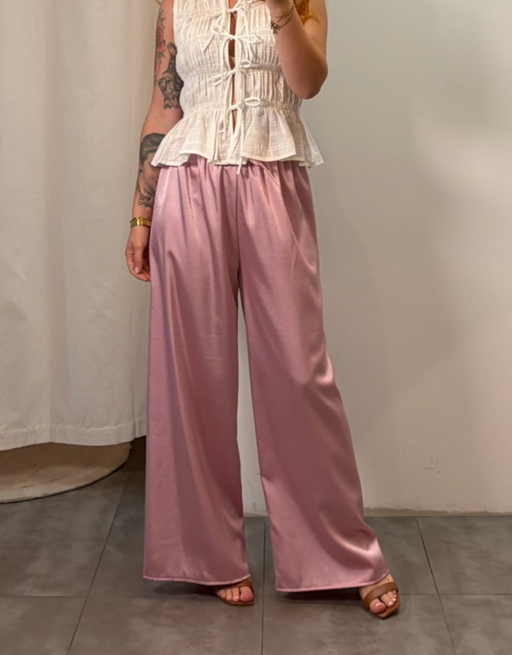 leichte satinhose | rosa