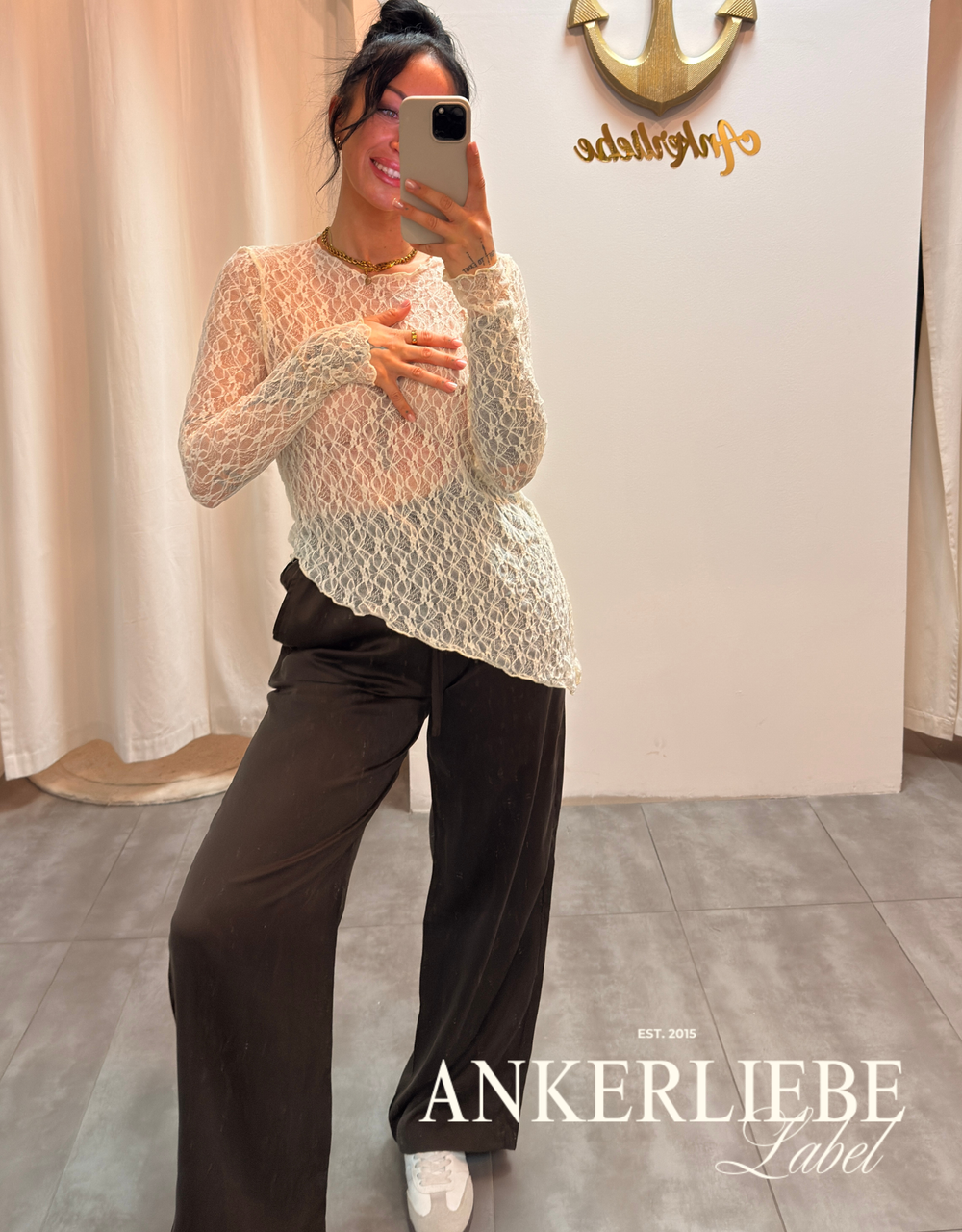 satinhose matt | schokobraun