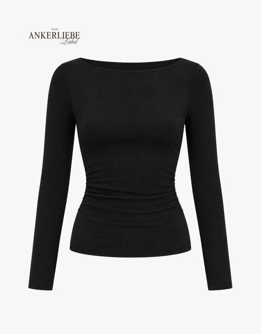 supersoft langarm shirt  | schwarz