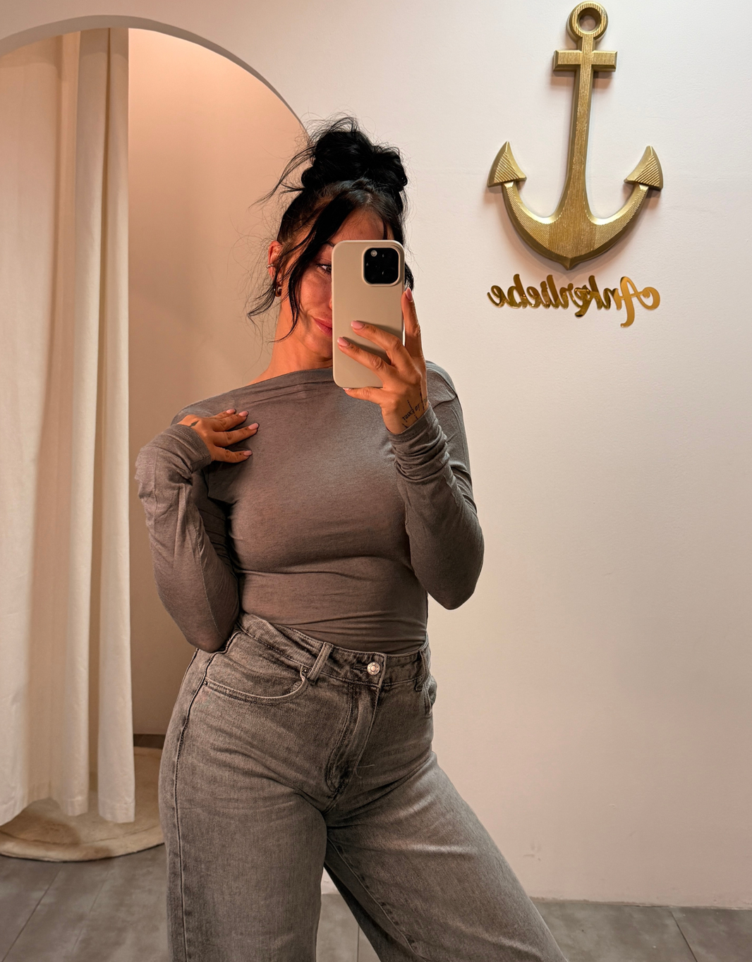 image cashmere shirt rückenfrei | grau