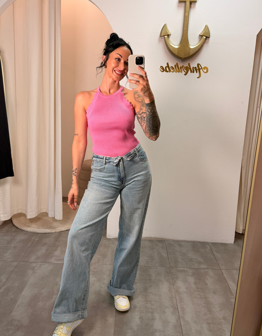 crochet top | blush