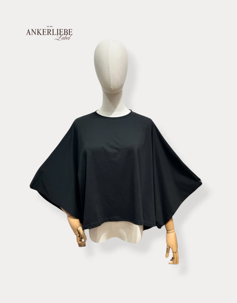 superlight perfect crop shirt | oversized | schwarz