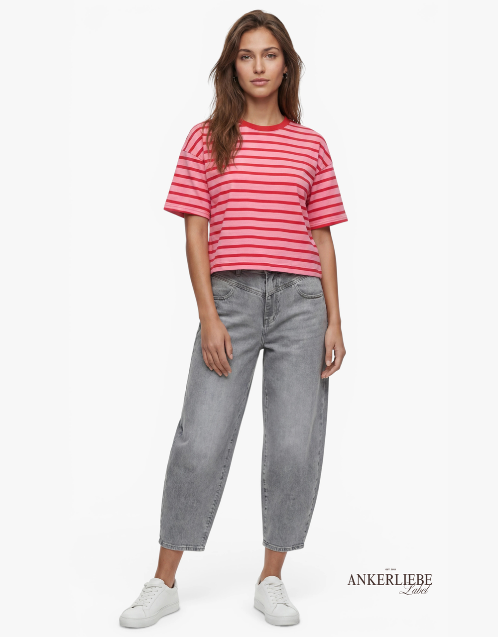gestreiftes shirt  | rouge