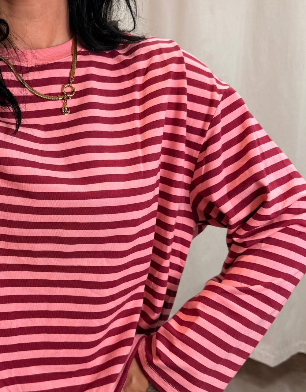 gestreiftes oversized longsleeve | candy