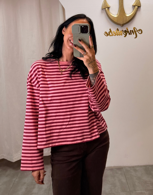 gestreiftes oversized longsleeve | candy