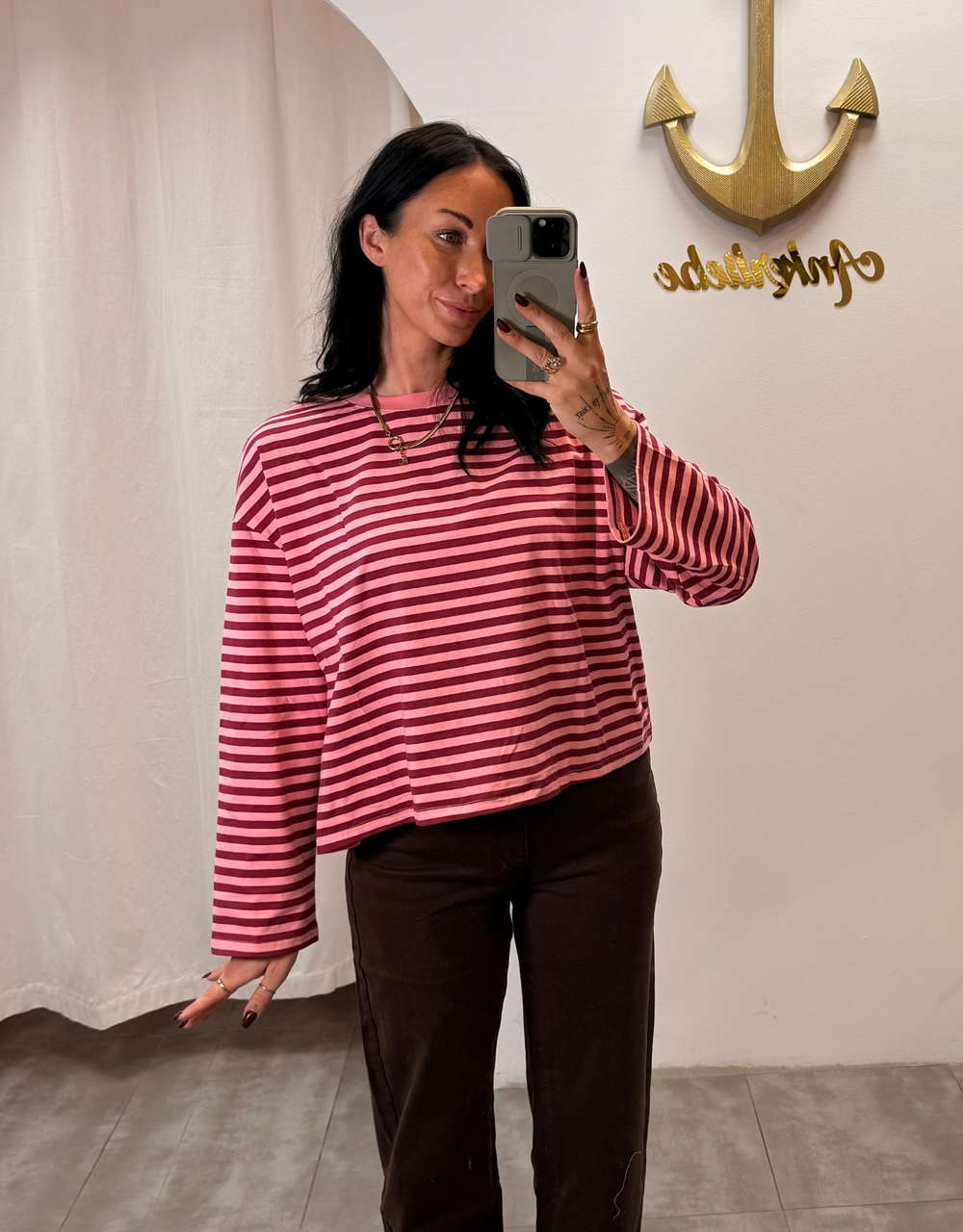 gestreiftes oversized longsleeve | candy