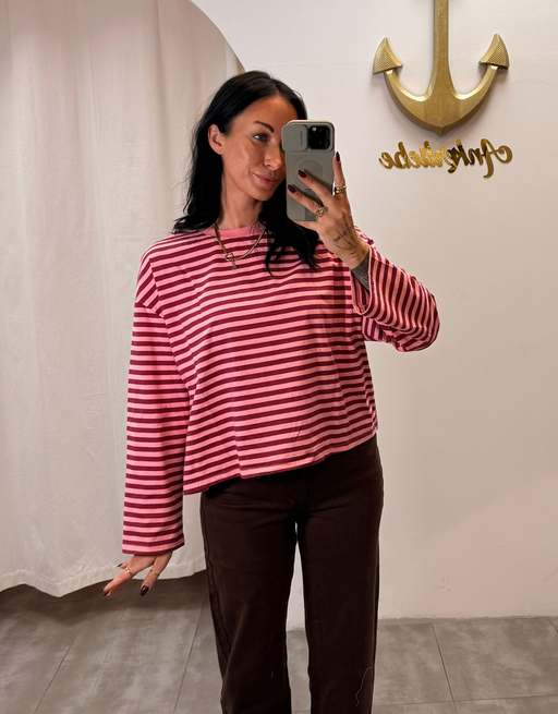 gestreiftes oversized longsleeve | candy