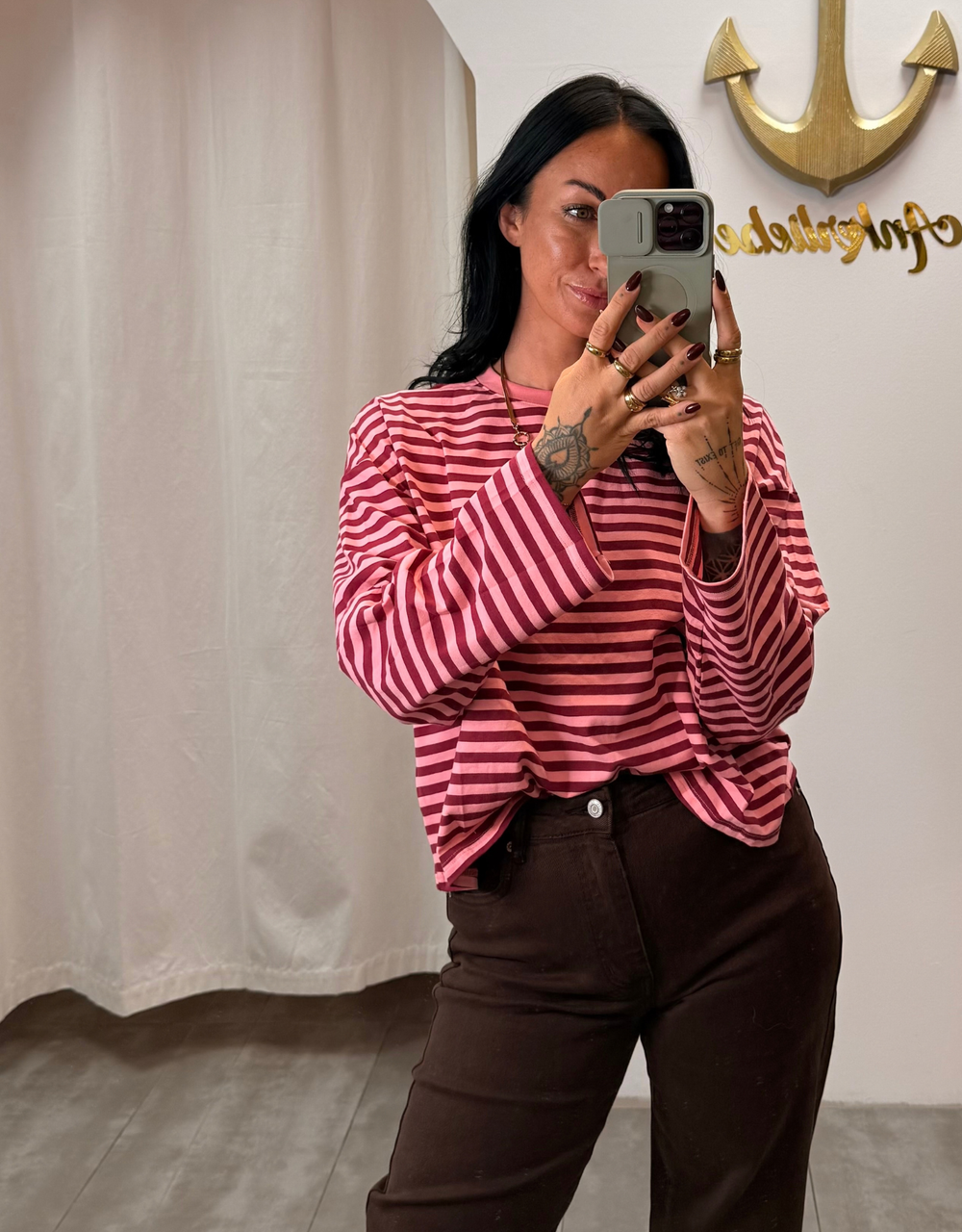 gestreiftes oversized longsleeve | candy