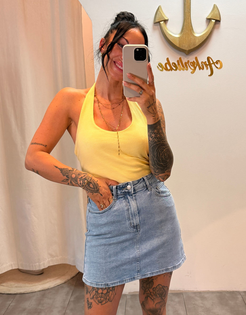 ribbed halter top | butteryellow