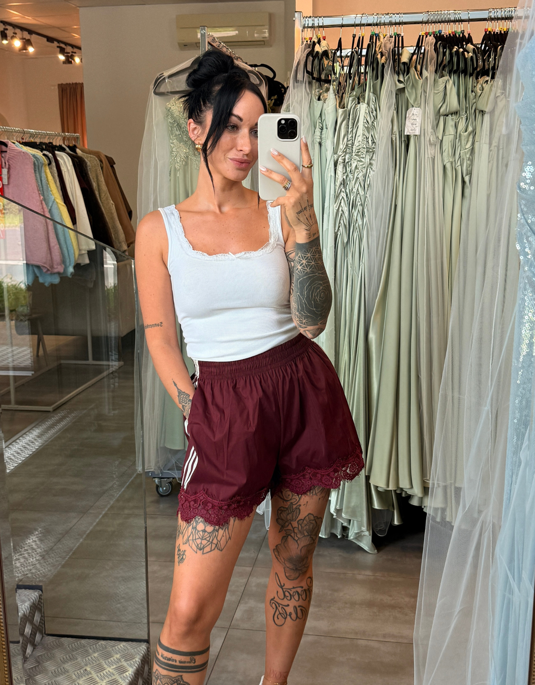 image spitzen trackpant | burgund