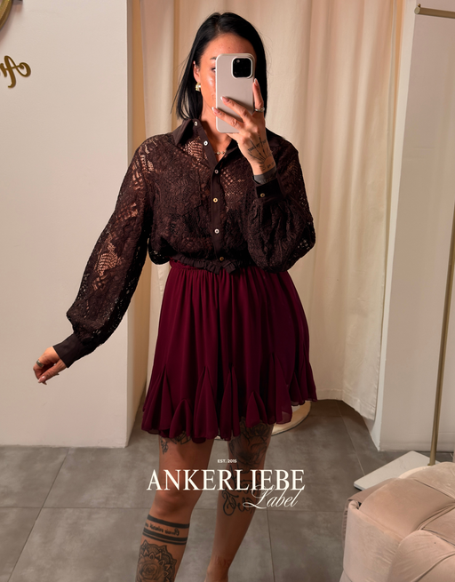 spitzen-crop-bluse | chocolate